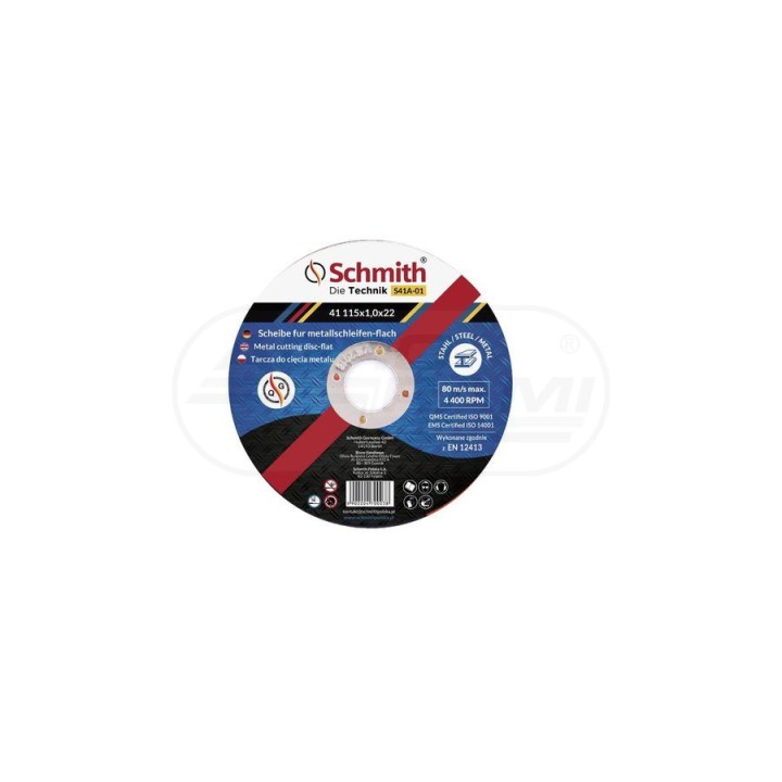 Tarcza do cięcia metalu Schmith 125 x 1,0 mm S41A-02 SCHMITH