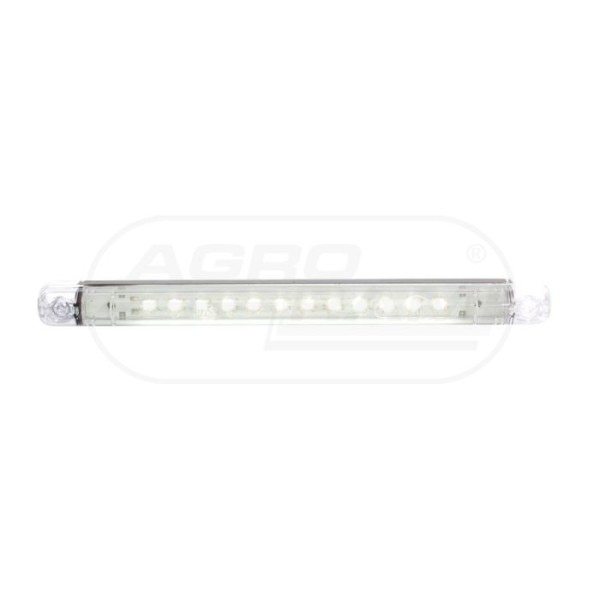 Lampa obrysowa przednia, jednofunkcyjna, 12V-24V + przewody 38cm LgY-S 0,75mm2, diody