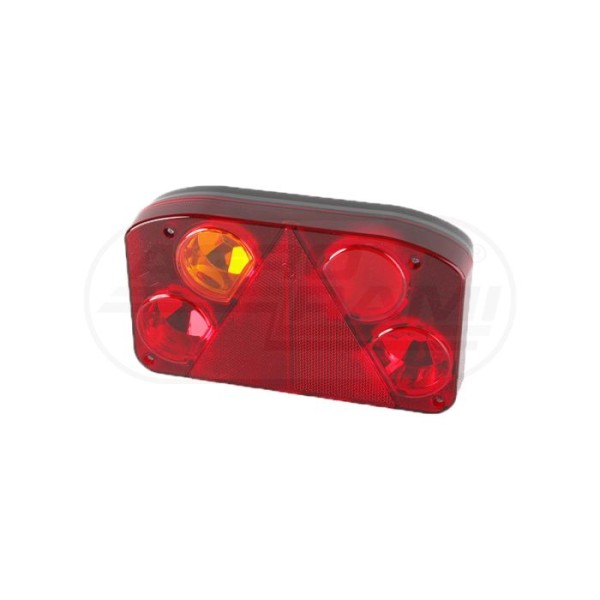 Lampa lewa zespolona tylna z trójkątem odblaskowym  HOR68 bez oświetlenia tablicy rejestracyjnej  (lewa bez światła cofania + św
