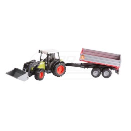 Traktor Claas Nectis 267 F z ładowaczem i przyczepą Bruder 02112 BR02112 BRUDER