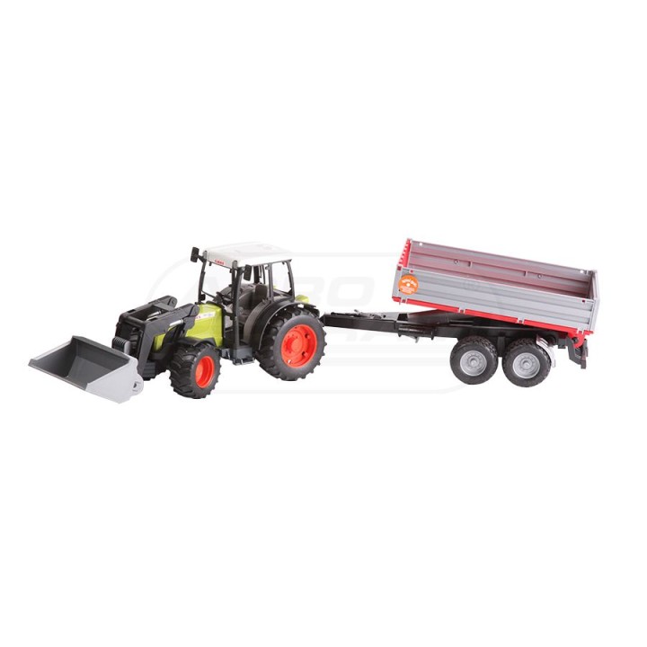 Traktor Claas Nectis 267 F z ładowaczem i przyczepą Bruder 02112 BR02112 BRUDER