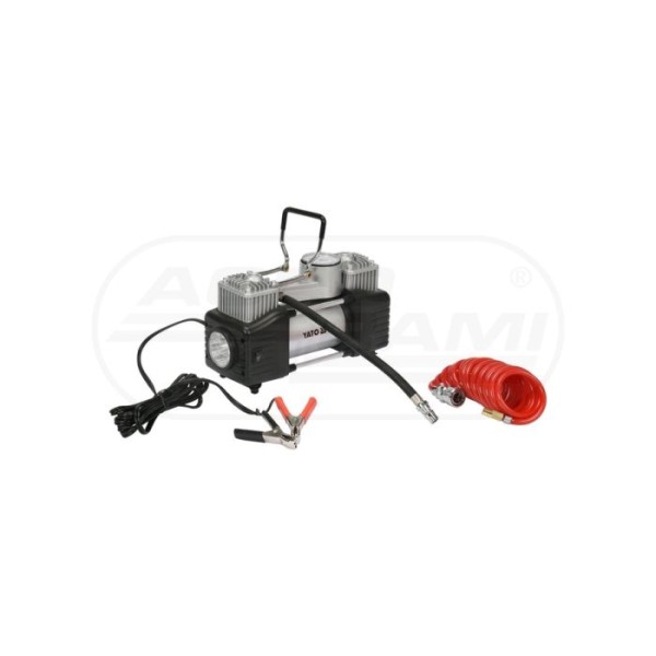 Kompresor samoch. z lampą LED ,12V 250W YATO