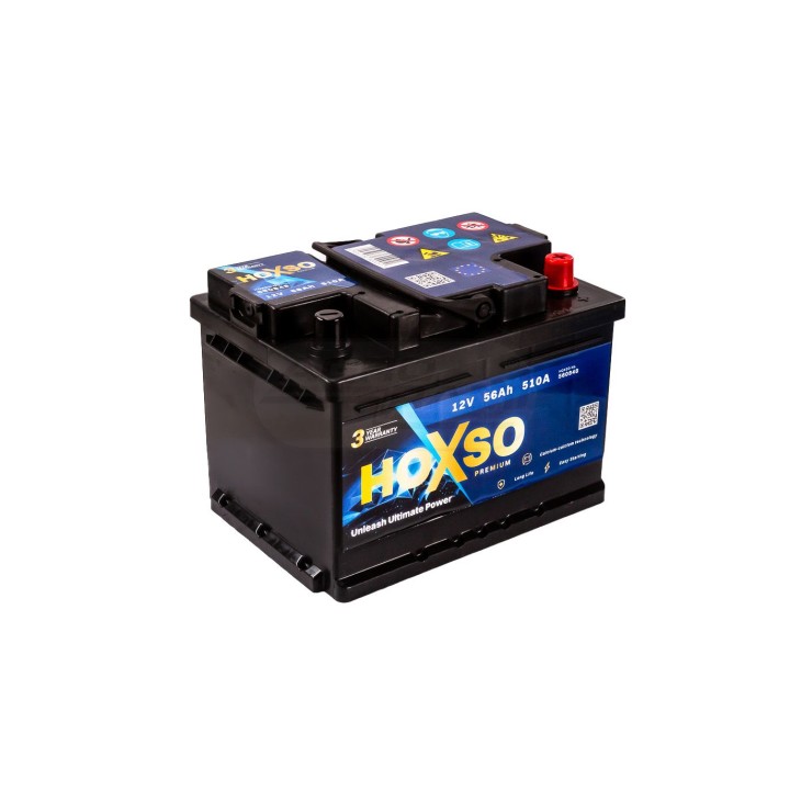Akumulator 12V 56AH 510A 3 lata gwarancji 12V56AH510A HOXSO