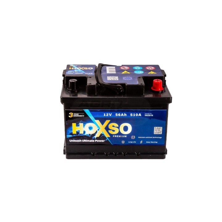 Akumulator 12V 56AH 510A 3 lata gwarancji 12V56AH510A HOXSO
