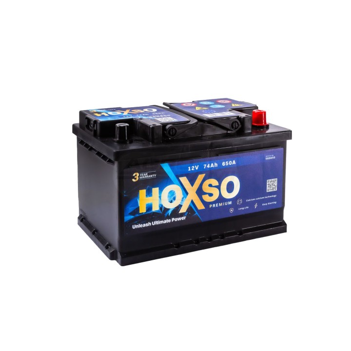 Akumulator 12V 74AH 650A 3 lata gwarancji 12V74AH650A HOXSO