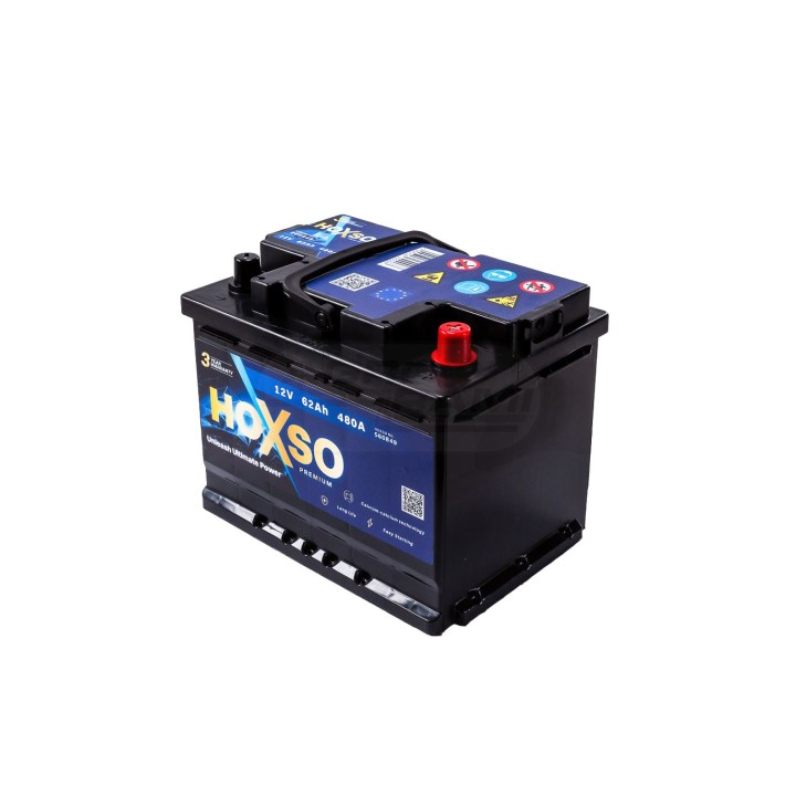 Akumulator 12V 62AH 480A 3 lata gwarancji 12V62AH480A HOXSO