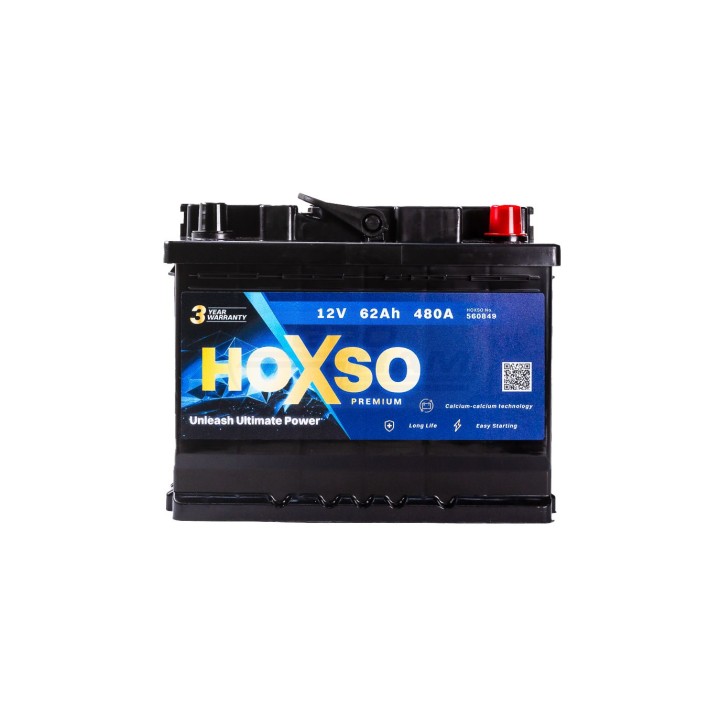 Akumulator 12V 62AH 480A 3 lata gwarancji 12V62AH480A HOXSO