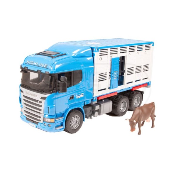 Scania R z kontenerem i figurką krowy