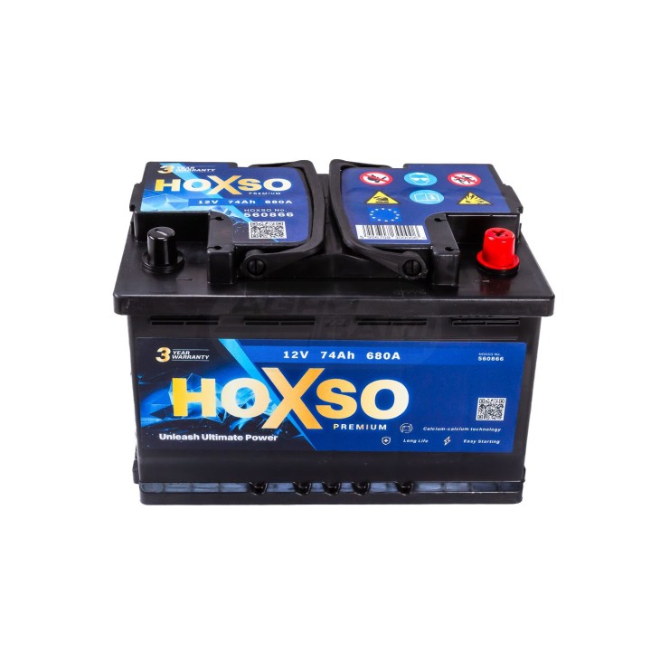 Akumulator 12V 74AH 680A 3 lata gwarancji 12V74AH680A HOXSO
