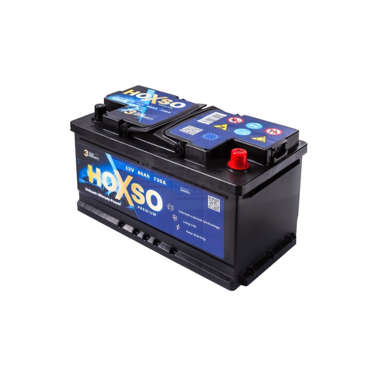 Akumulator 12V 80AH 730A 3 lata gwarancji 12V80AH730A HOXSO