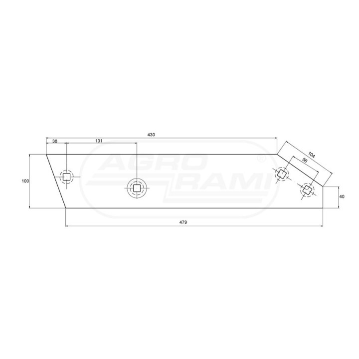 Płoza długa PR/71 1023020070 AGRO-INTERSTAR