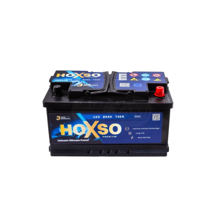 Akumulator 12V 80AH 730A 3 lata gwarancji 12V80AH730A HOXSO