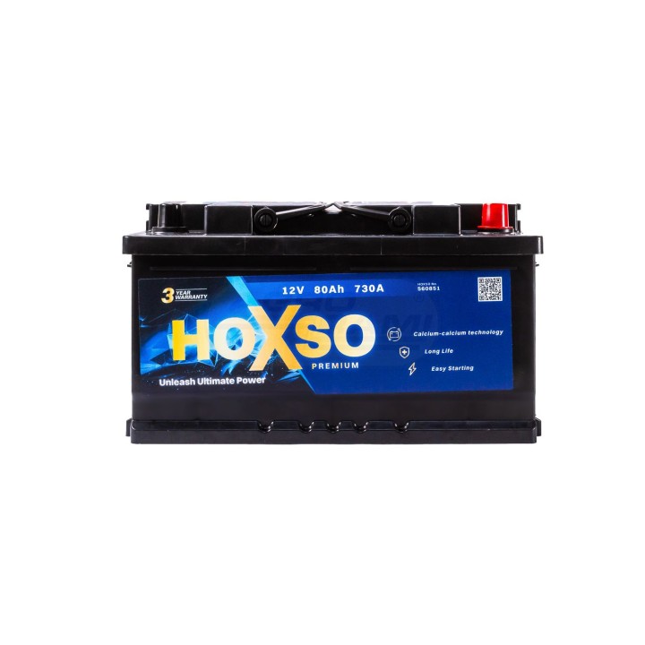 Akumulator 12V 80AH 730A 3 lata gwarancji 12V80AH730A HOXSO