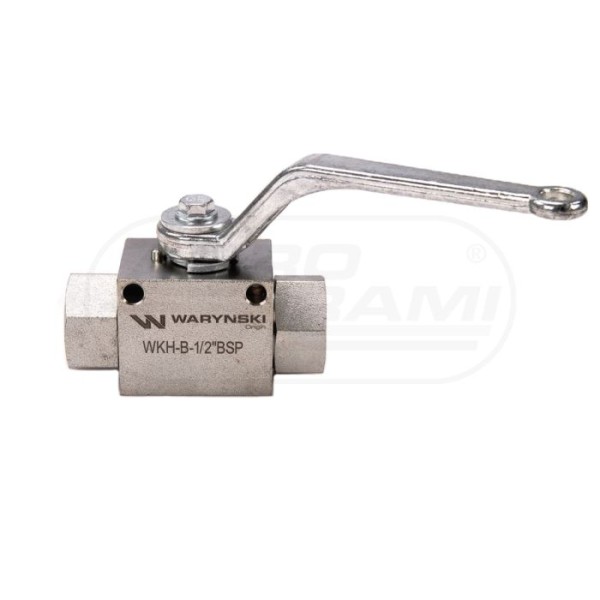 Zawór kulowy hydrauliczny 2-drogowy 22-12BSP z otworami mocującymi 500 bar
