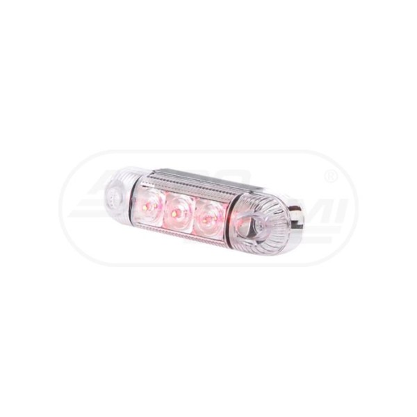 Lampa obrysowa tylna, jednofunkcyjna, 12V-24V + przewody 22cm LgY-S 0,75mm2, diody