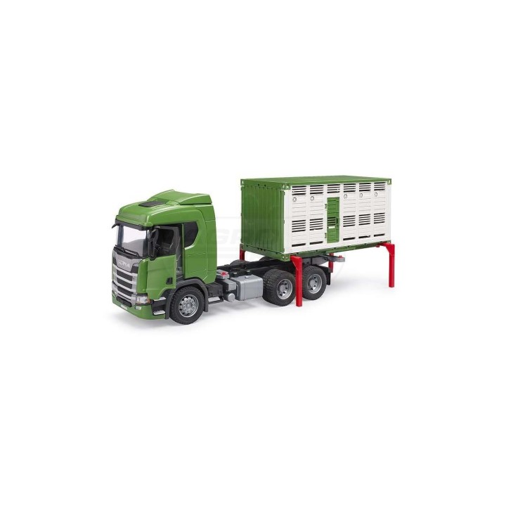Scania do przewozu zwierząt z figurką byka Bruder 3548 BR3548 BRUDER