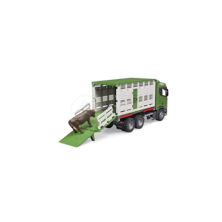 Scania do przewozu zwierząt z figurką byka Bruder 3548 BR3548 BRUDER