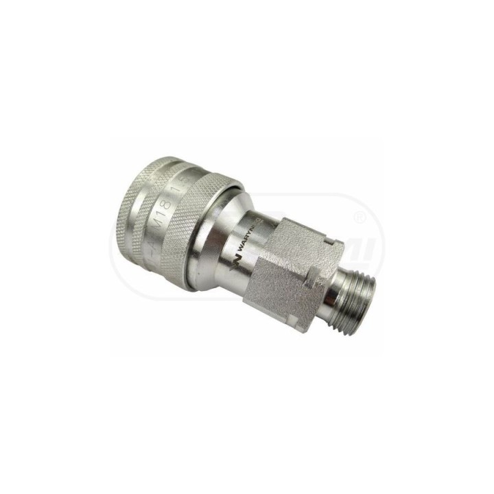 Szybkozłącze hydrauliczne gniazdo M18x1,5 gwint zewnętrzny EURO 9100818G WARYŃSKI Waryński