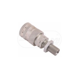 Szybkozłącze hydrauliczne gniazdo long z eliminatorem ciśnienia M18x1,5 gwintzewnętrzny EURO 9100818GL ISO 7241-A WARYŃSKI Waryń