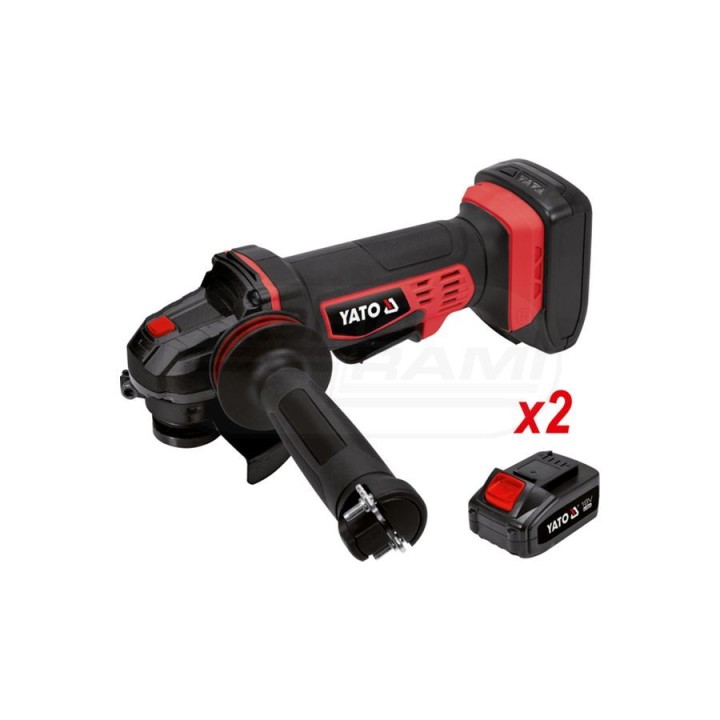 Szlifierka kątowa 2 akumulatory oraz ładowarka YATO 18V 3Ah 125 mm YT82828