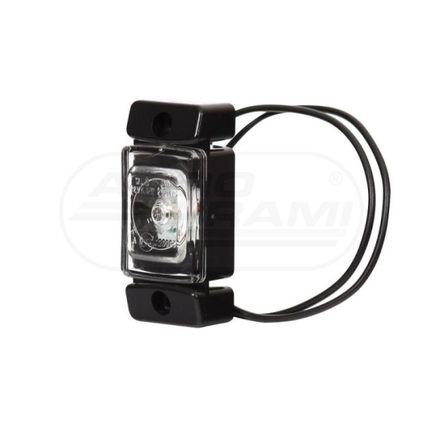 Lampa obrysowa przednia, jednofunkcyjna, 12V-24V + przewody 22cm LgY-S 0,75mm2, diody