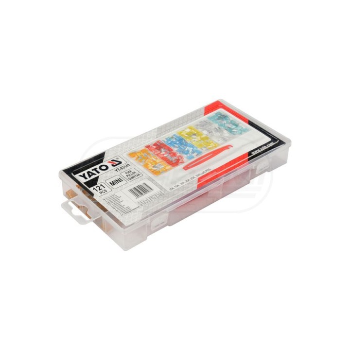 Zestaw 121 sztuk bezpieczników mini YATO YT83143