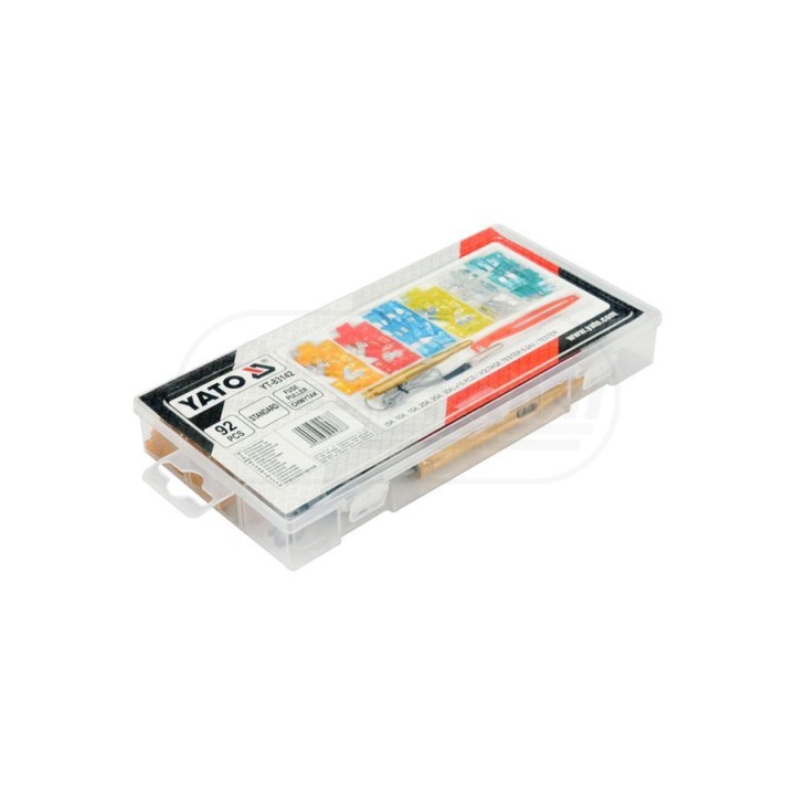 Zestaw 92 sztuk bezpieczników standard + Próbnik YATO YT83142