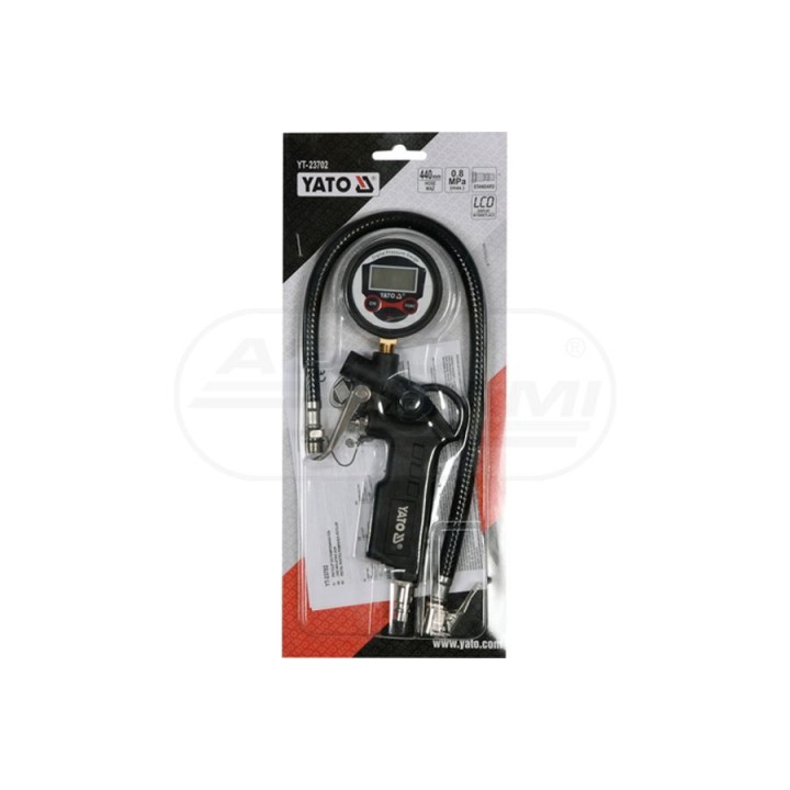 Pistolet do pompowania z manometrem LCD YATO YT23702