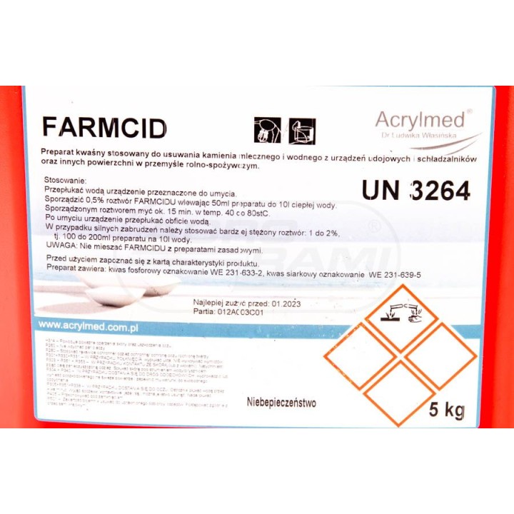 Płyn kwaśny 4870027T FARMCID 5 KG ACRYLMED
