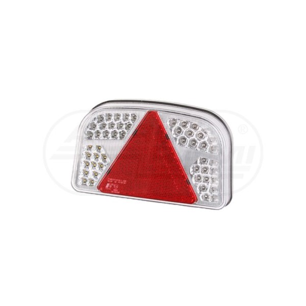 Lampa tylna LED biała z trójkątem
