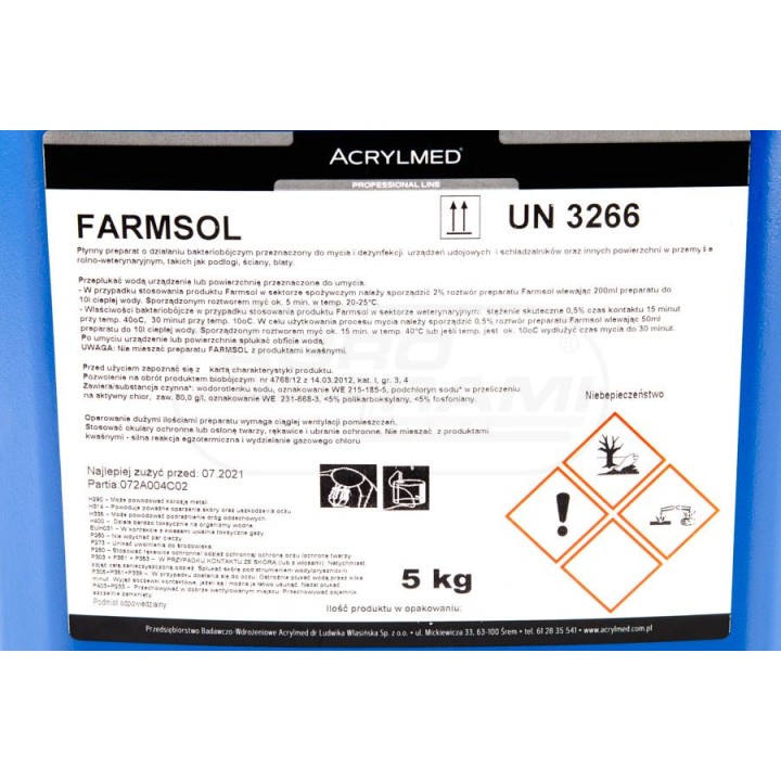 Płyn zasadowy 4870030T FARMSOL 5 KG ACRYLMED