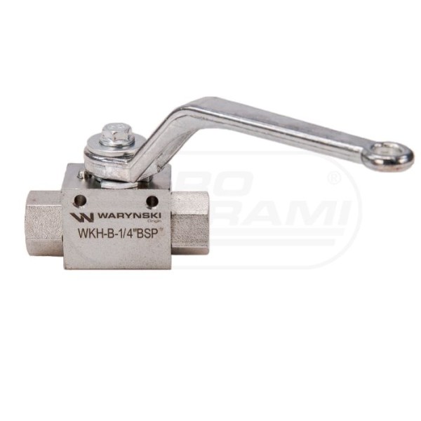 Zawór kulowy hydrauliczny 2-drogowy 22-14BSP z otworami mocującymi 500 bar