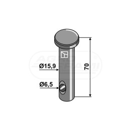 Sworzeń zęba brony M16X65 IND DK032, 0224200, DK168 INDUSTRIEHOF