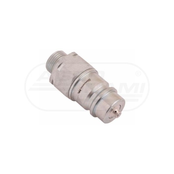Szybkozłącze hydrauliczne wtyczka z eliminatorem ciśnienia M18x1,5 gwint zewnętrzny EURO