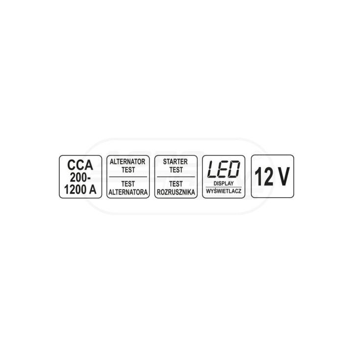 Elektroniczny tester akumulatorów YATO YT83113