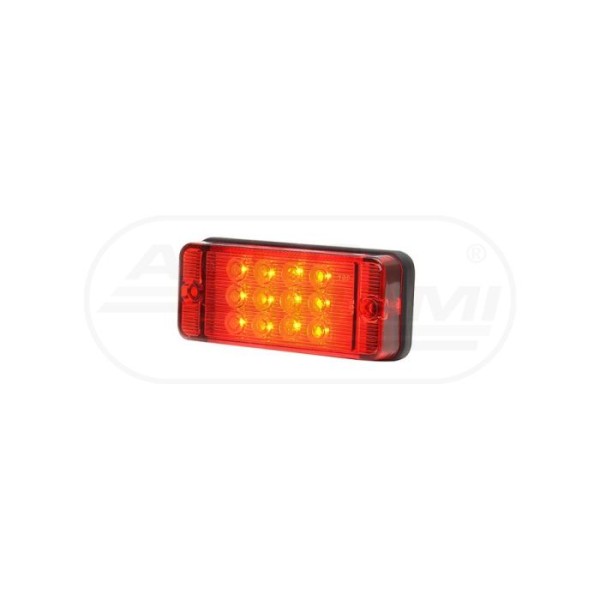 Lampa przeciwmgielna, jednofunkcyjna, 12V-24V + przewody 38cm LgYS 2x0,75mm2, diody