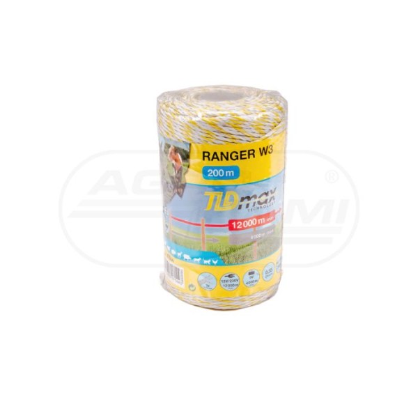 Plecionka Ranger biało-zółta fi 2,5mm200m.