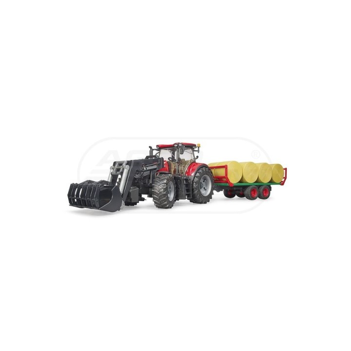 Traktor Case IH Optum 300CVX + przyczepa do transportu balotów Bruder 03198 BR03198 BRUDER