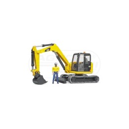 Koparka na Gąsienicach CAT z Figurką Bruder 2466 BR02466 BRUDER