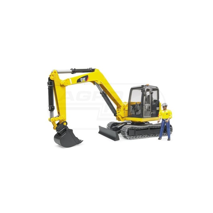 Koparka na Gąsienicach CAT z Figurką Bruder 2466 BR02466 BRUDER