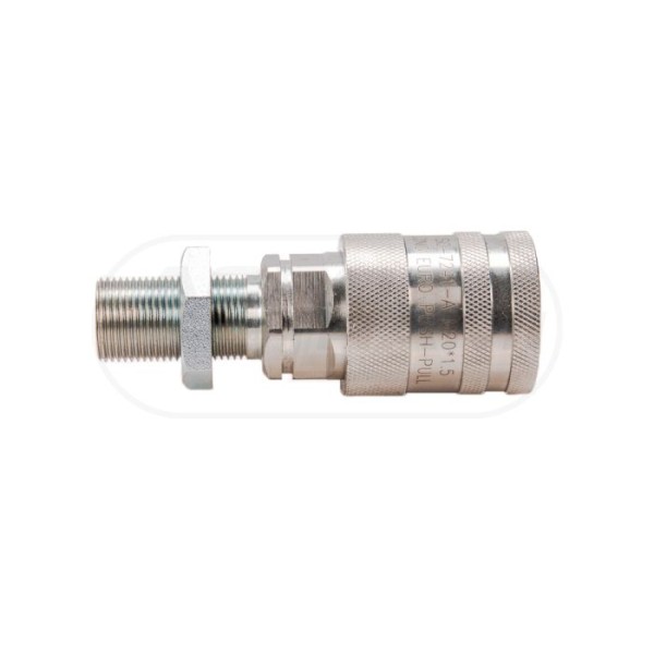 Szybkozłącze hydrauliczne gniazdo long M20x1,5 gwint zewnętrzny EURO PUSH-PULL (ISO 7241-A)