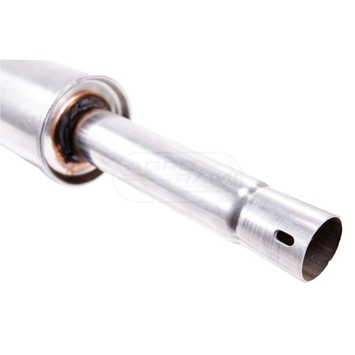 Tłumik okrągły długi prosty wylot INOX 461515001 , 95364 , DŁ -1290 MM. POWER SILENCER