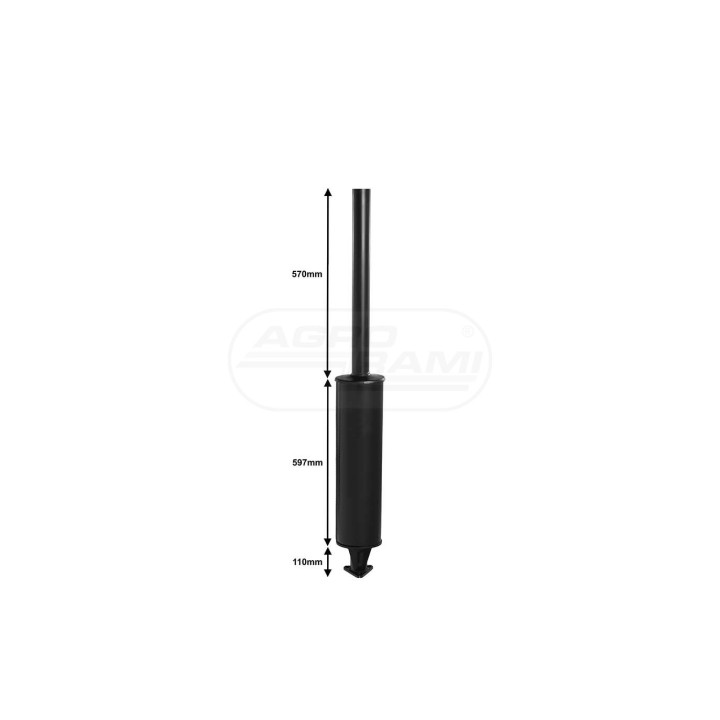Tłumik wydechowy Malowany z Klapka  dł-1500 mm. 70011423A , BLACHA DX53 POWER SILENCER