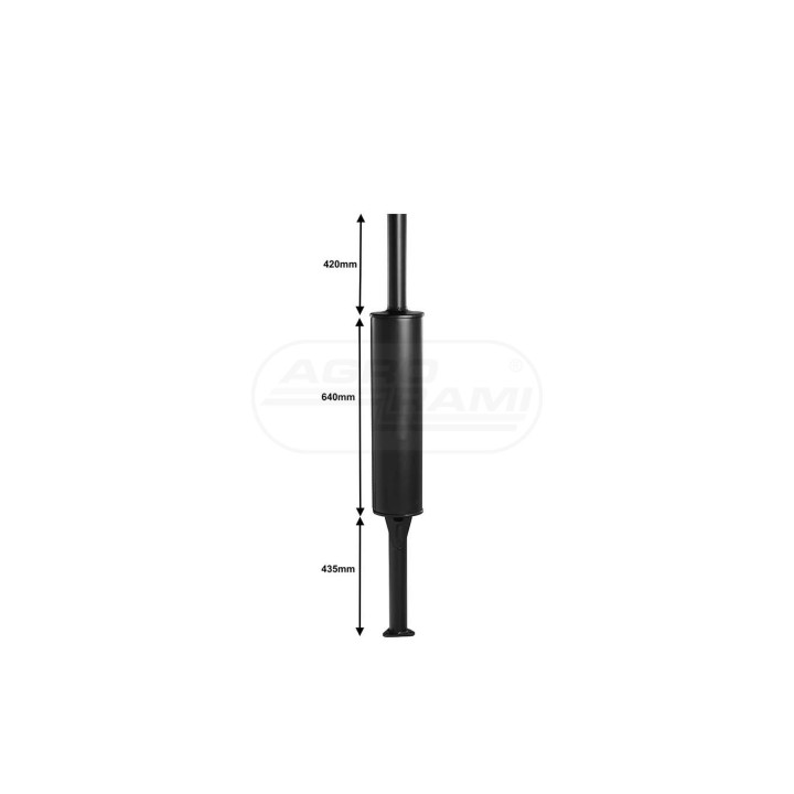 Tłumik wydechowy malowany C-385 długi 1550mm 80014040A ,  BLACHA DX53 POWER SILENCER