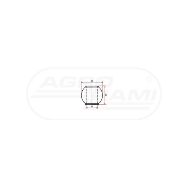Kula Cat. 2-3 cięgno górne wym 25.4x60x51mm