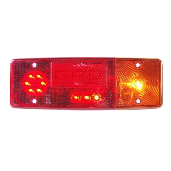 Lampa zespolona tylna prawa, 12V-24V + przewody 200cm YLY-S 4x0,75mm2, diody