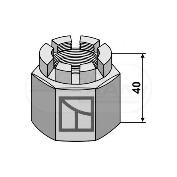 NAKRĘTKA M39X4 DO WAŁÓW CZTEROKĄTNYCH 40X40 IND