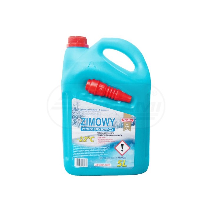 Płyn do spryskiwaczy zimowy z lejkiem WABA 5L -22*C DE LUXE WaBa