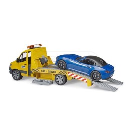 Mercedes Sprinter pomoc drogowa z samochodem i modułem świetlno-dźwiękowym Bruder 02675 BR02675 BRUDER