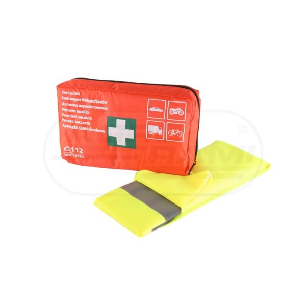 Apteczka samochodowa + kamizelka DIN 13164
